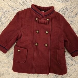 Red Double-Breasted Peacoat